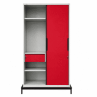 Red Sliding Door Almirah - Image 2